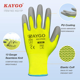 Kaygo seamless knit design provides breathable wear for long shifts in manufacturing.
