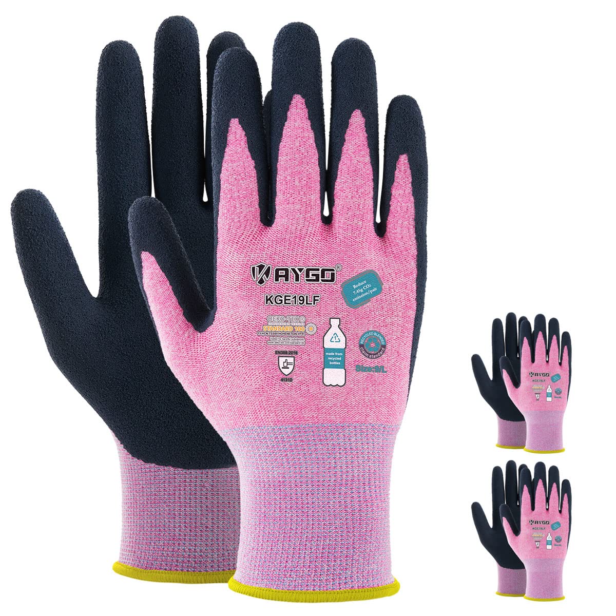 KAYGO KGE19L work gloves pack front, ready for daily wear and light-duty tasks.