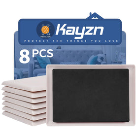 Kayzn 8-pack sliders on carpet for effortless movement and carpet protection.
