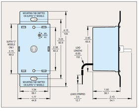 KB Electronics 8811007 in-wall mount in a standard 2x4 box for easy installation.