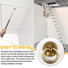 Kbiykuy pull-down hook with M4 screws for secure installation.