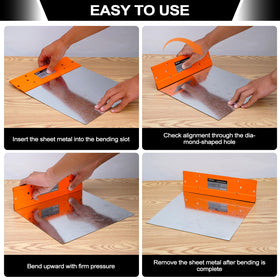 Kbiykuy sheet metal bender sight-holes aid alignment on every bend