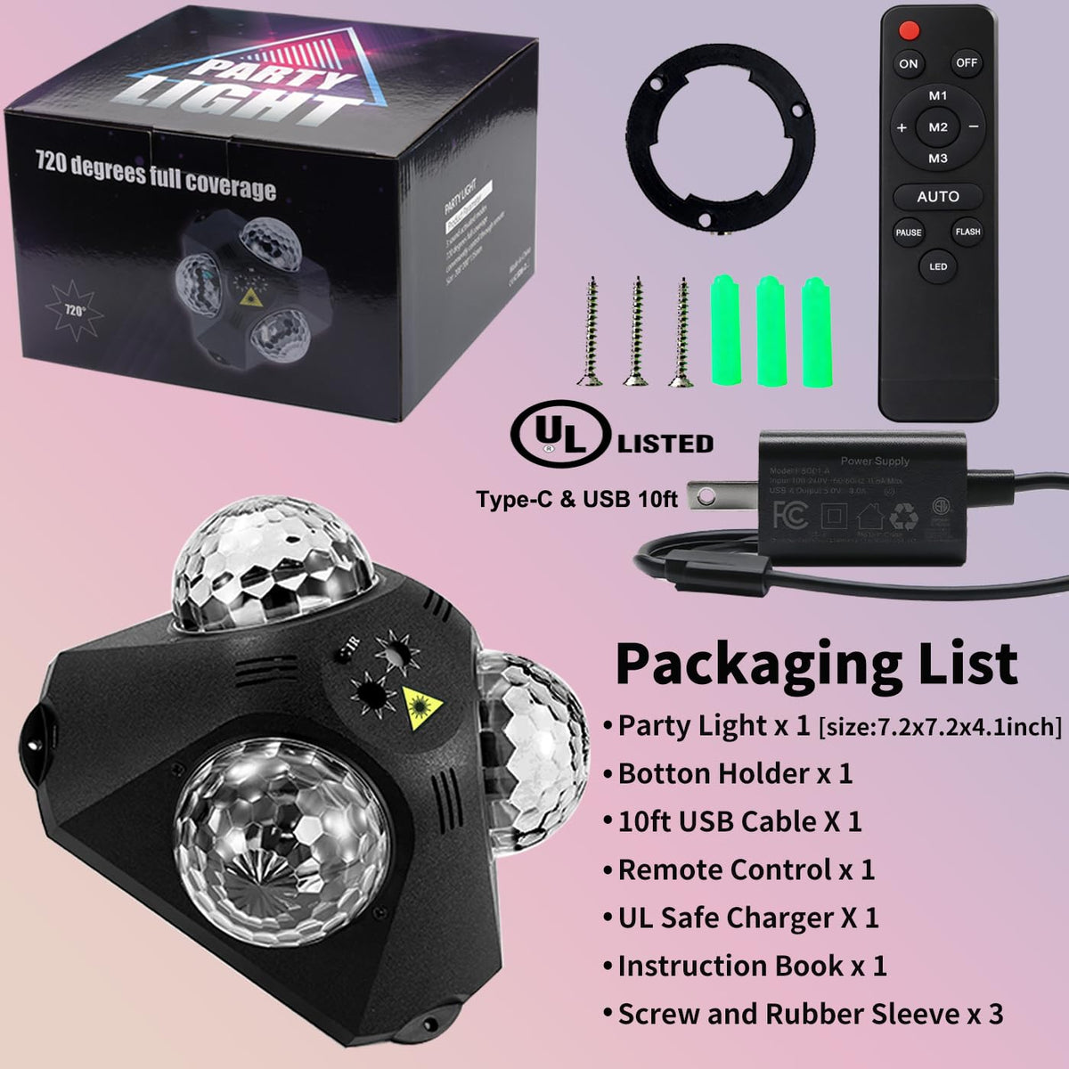 KBJ Disco Ball Decor suits indoor and outdoor parties with festive vibe.
