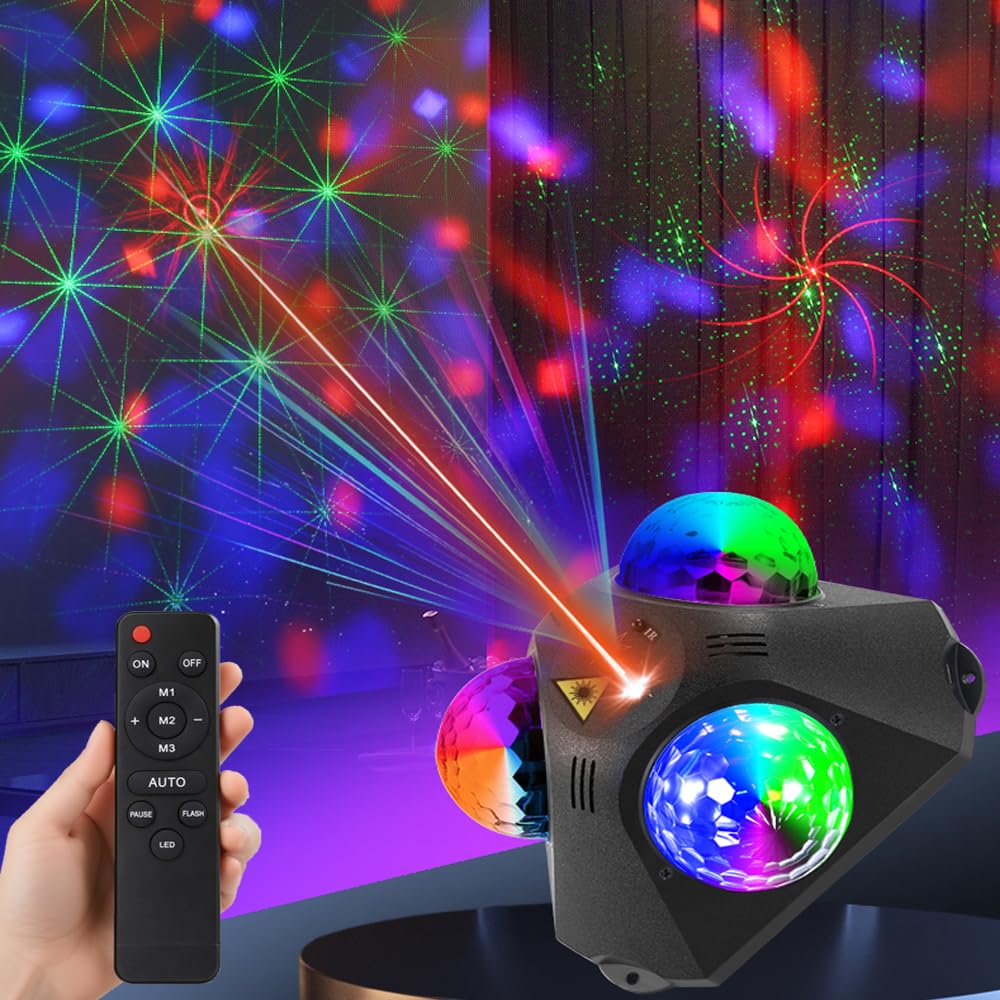 KBJ Disco Ball Lights with remote control for easy mode changes during events.