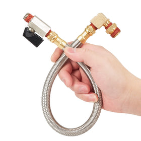 Kbrotech assembly showing pre-applied thread sealant on male threads for secure connections.