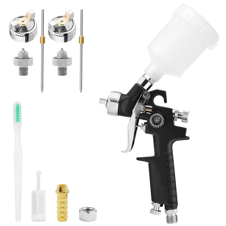 KCNKCN Mini HVLP spray gun kit setup enables precise painting and easy handling.