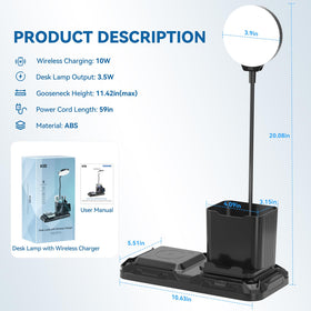 KDD dorm desk setup combines lighting, charging, and storage in one