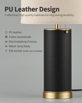 KDG 23.4-inch lamp featuring a beige shade and fabric diffuser for soft light.