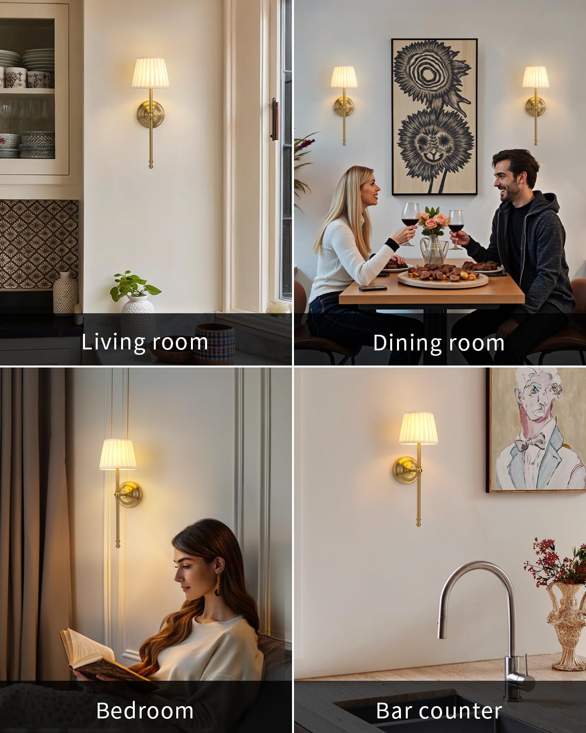 KDG cordless wall sconce bedroom use creates ambient, safe lighting
