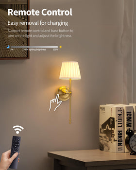 KDG cordless wall sconce Type-C port simplifies charging during setup