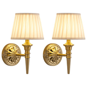 KDG cordless wall sconces set in gold finish for ambient lighting
