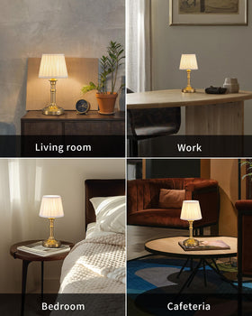 KDG fabric lampshade texture detail softens light for relaxed evenings.