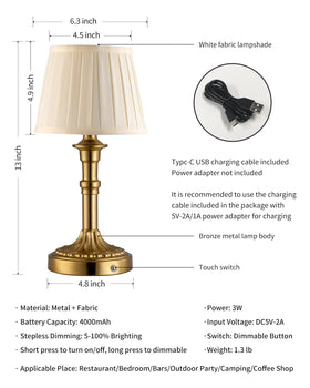 KDG metal body compact desk lamp combines sturdy build with sleek style.
