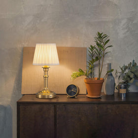 KDG modern decor lamp in living room adds ambient warmth.