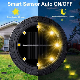 KDORRKU disc light with IP68 shell resisting weather for long outdoor use
