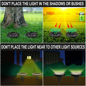KDORRKU easy-install solar pathway lights with ground spikes