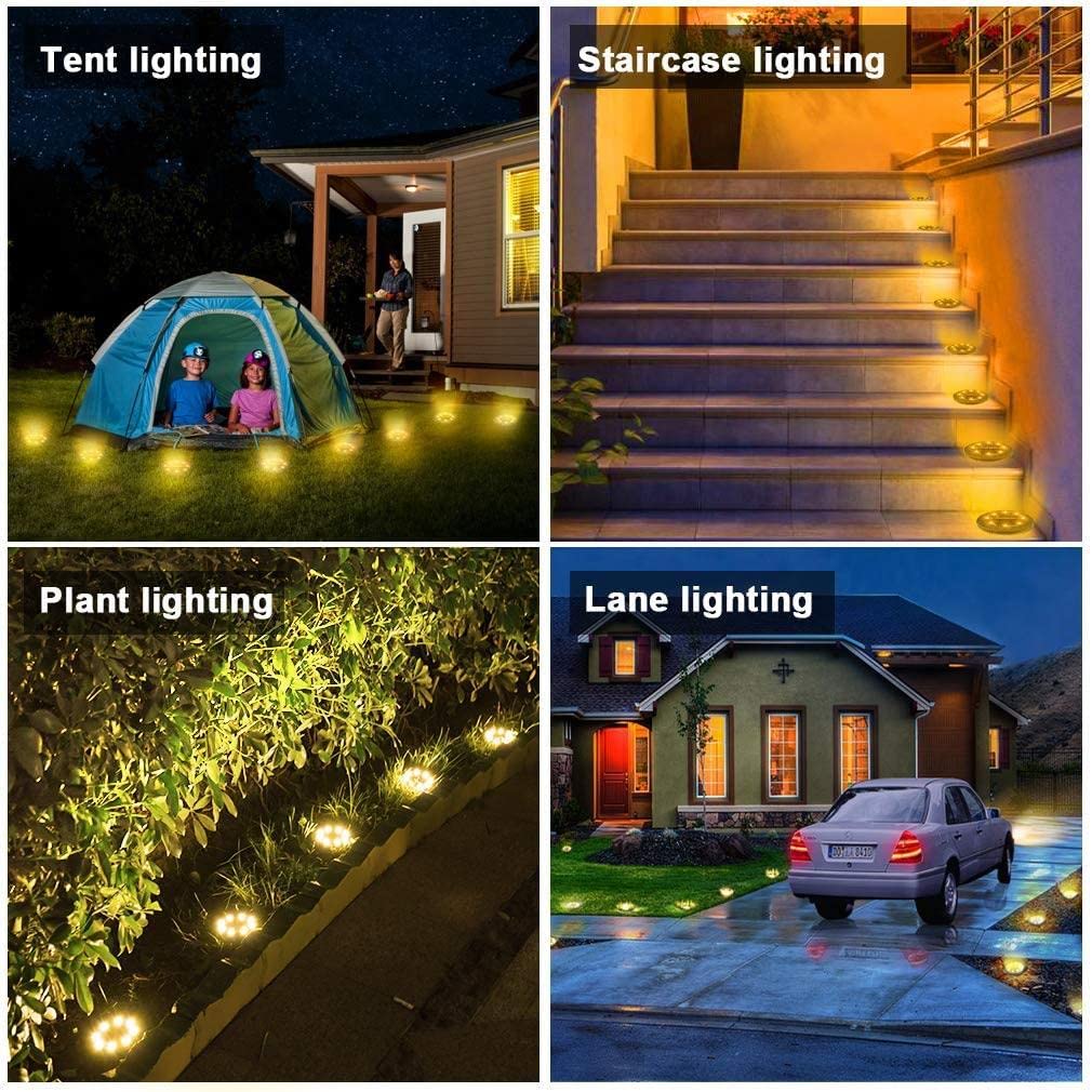 KDORRKU patio light creates warm glow along patios and garden edges