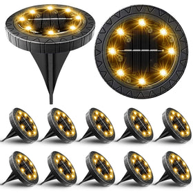 KDORRKU solar ground light on path with warm white glow for safe nighttime strolls