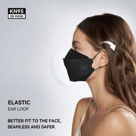 Keangs KN95 mask adjustable nose clip and secure ear loops