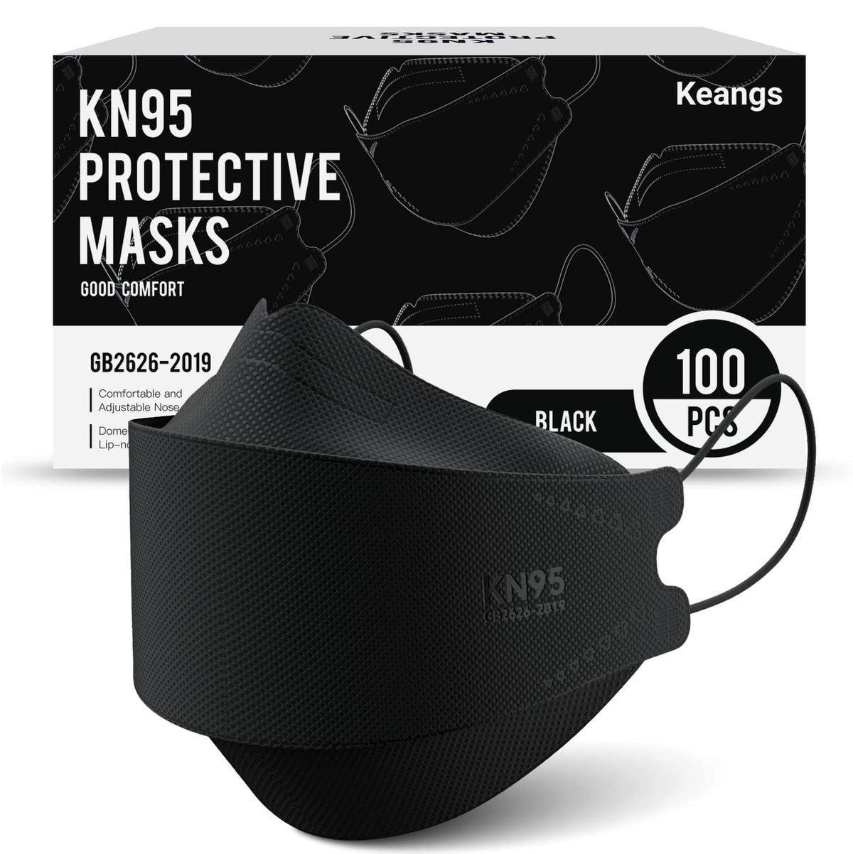 Keangs KN95 mask outer layer for durable protection and breathable wear