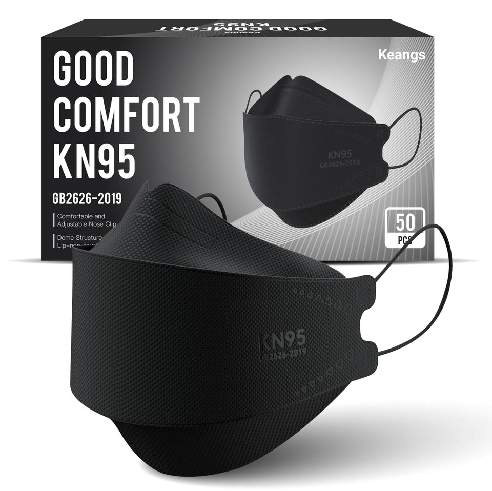 Keangs KN95 mask with soft ear loops for all-day comfort
