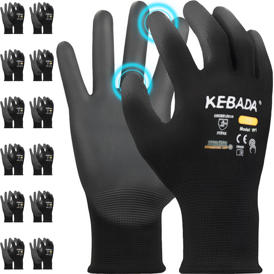 Kebada W1 gloves front view showing lightweight, flexible design for all-day comfort