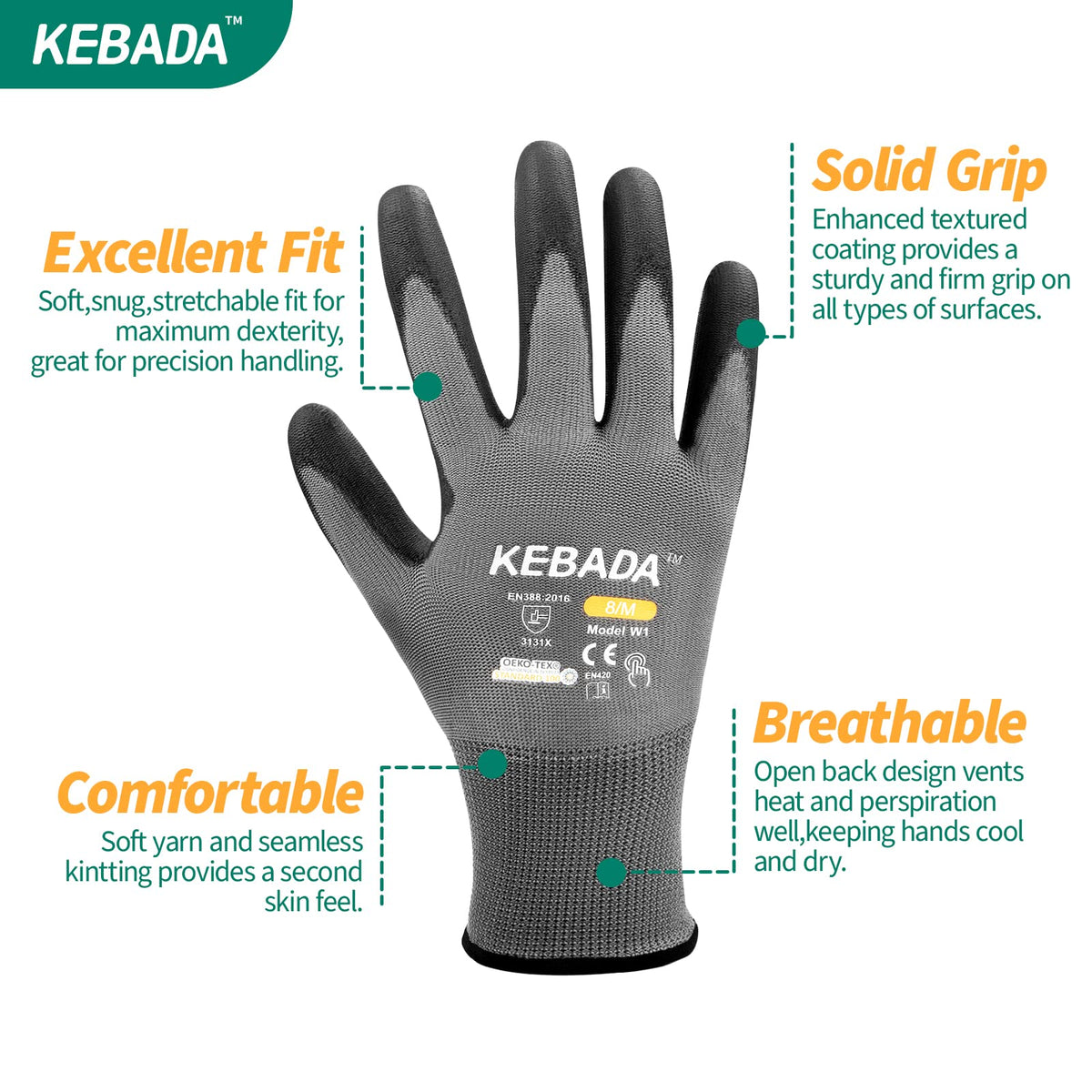 Kebada W1 gloves touchscreen compatibility for phone use during tasks.