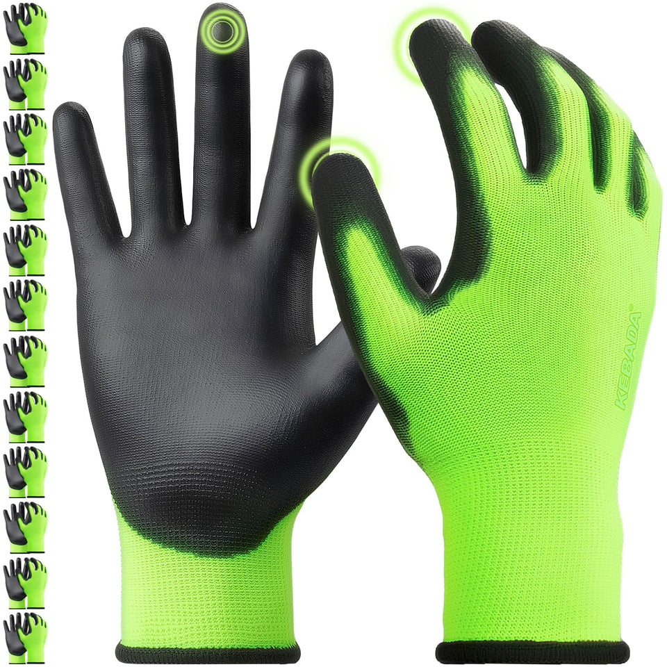 Kebada W1 gloves with PU coating deliver reliable grip for construction tasks.