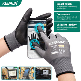 Kebada W1 touchscreen-ready gloves in action