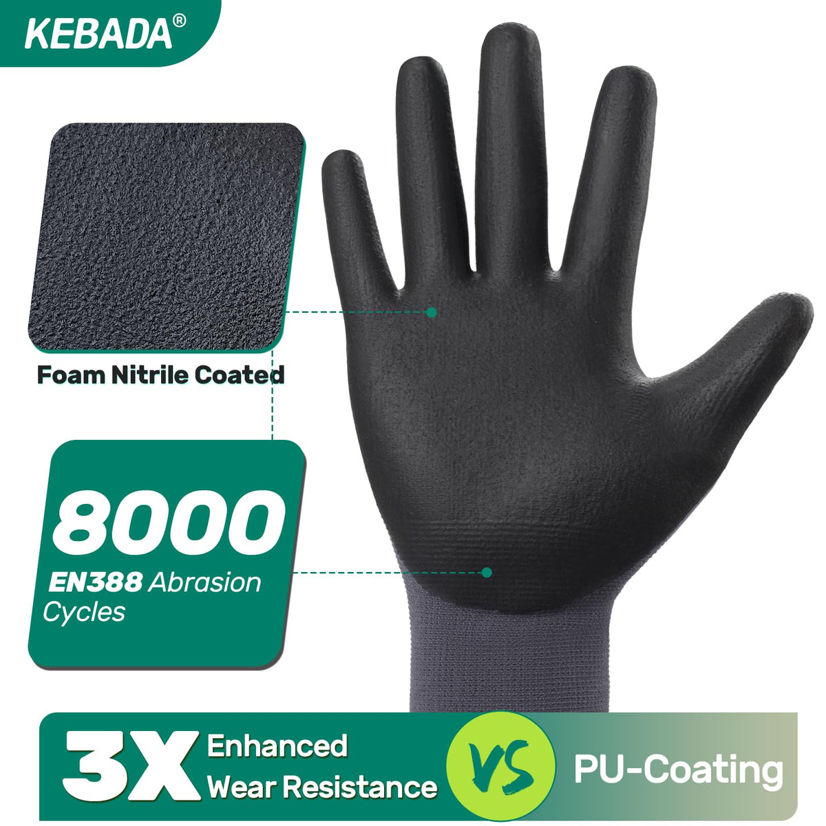 Kebada W5 seamless-knit-gloves deliver dexterity for precise, extended tasks
