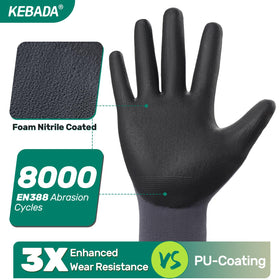 Kebada W5 seamless-knit-gloves deliver dexterity for precise, extended tasks