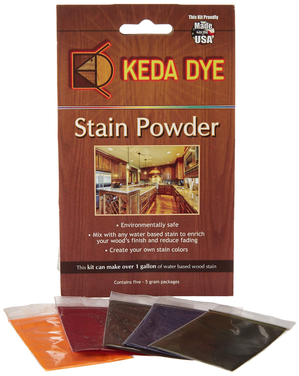 Keda Dye wood dye kit in black delivers deep, bold color for wood projects.