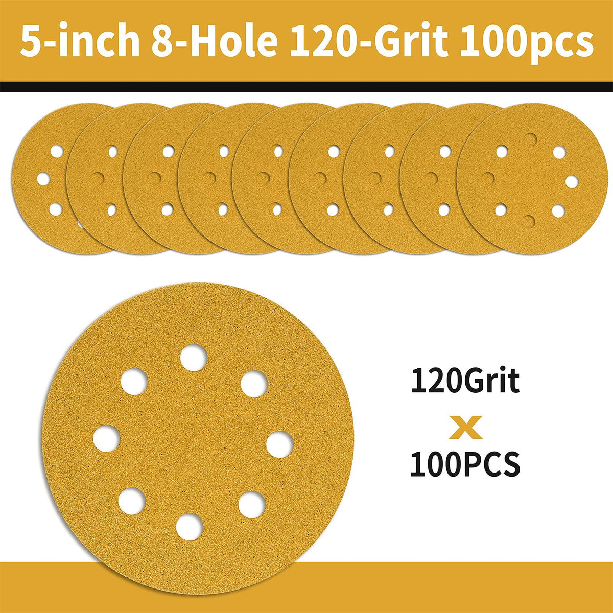Keeimp 120-grit disc ideal for moderate stock removal on wood and metal.