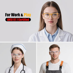 KeeiZoes women’s protective eyewear suitable for labs, clinics, and outdoor tasks.