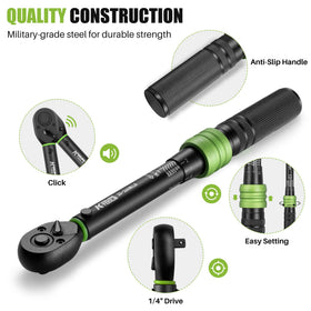KEEMEETOOLS 72-tooth head for smooth adjustments in tight spaces