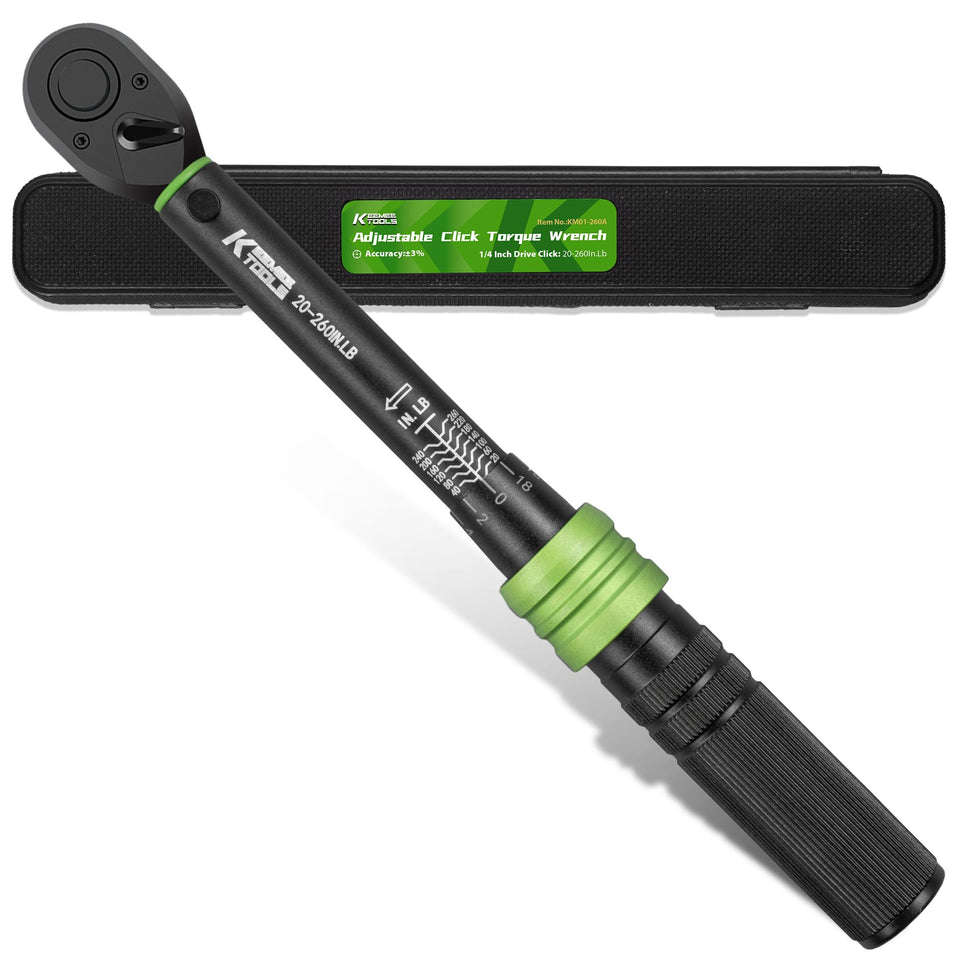 KEEMEETOOLS quarter-inch drive torque wrench with precise setting for bike and motorcycle maintenance