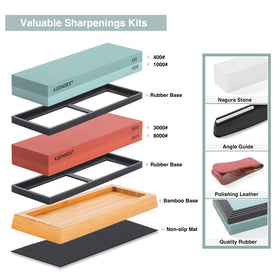 KEENBEST whetstone 3000-8000 grit for smoothing and polishing edges.