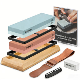 KEENBEST whetstone 400-1000 grit for everyday knife sharpening and edge repair.