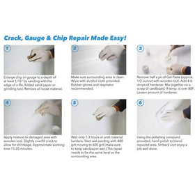 Keeney tub and shower repair kit white finished repair on porcelain surface