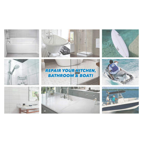 Keeney gel coat putty used for minor surface repairs on glossy fixtures