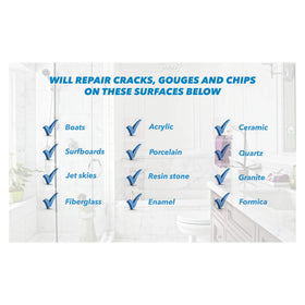 Keeney repair kit white hardener and applicator for precise repairs