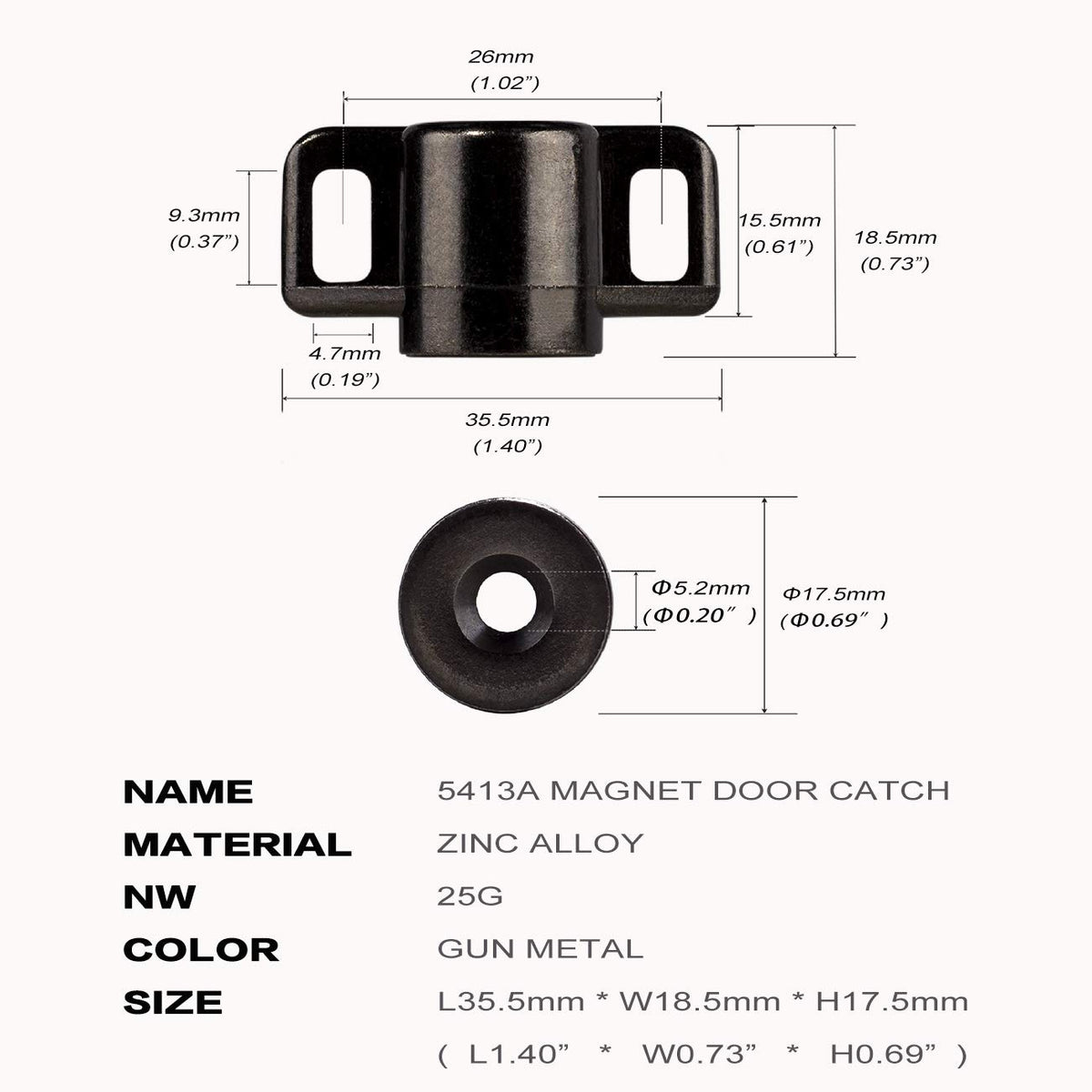 Keenkee metal plates included for durable mounting.