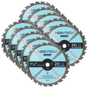 Keentech 7-1/4 inch 24T blade for clean plywood cuts.