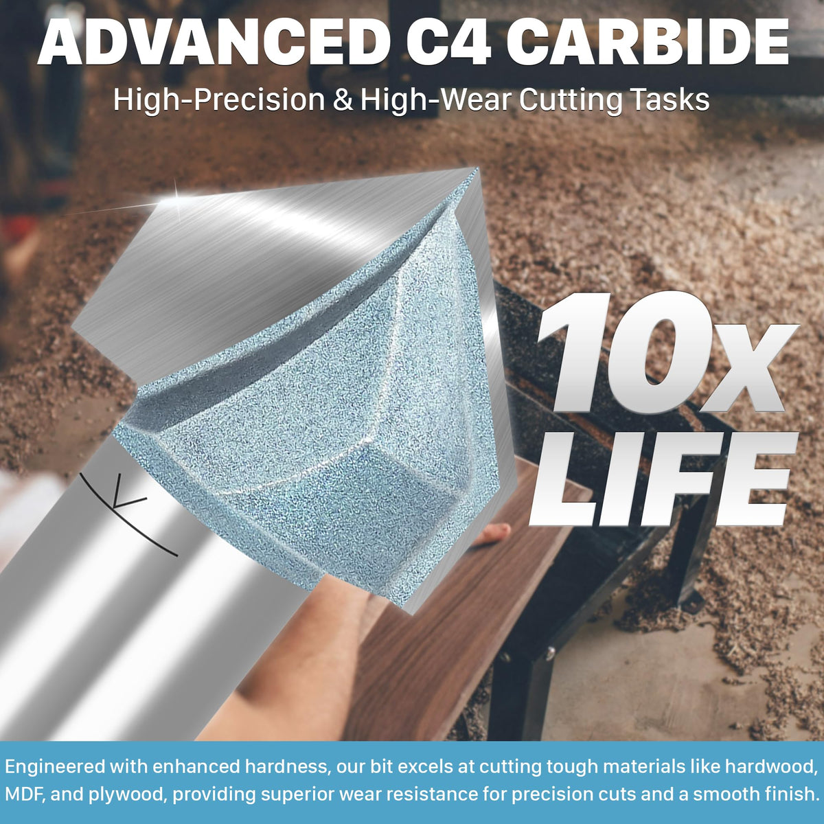 KEENTECH industrial carbide bit showcased for long-lasting durability on repeated projects.