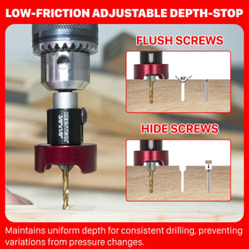 KEENTECH anti-slip 1/4" quick-release hex shank for secure bit changes.