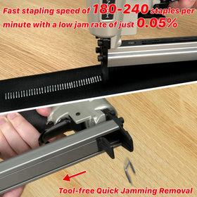 KEENTECH staple gun on woodworking setup for versatility