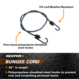Keeper premium rubber core delivers reliable elasticity for repeated use.