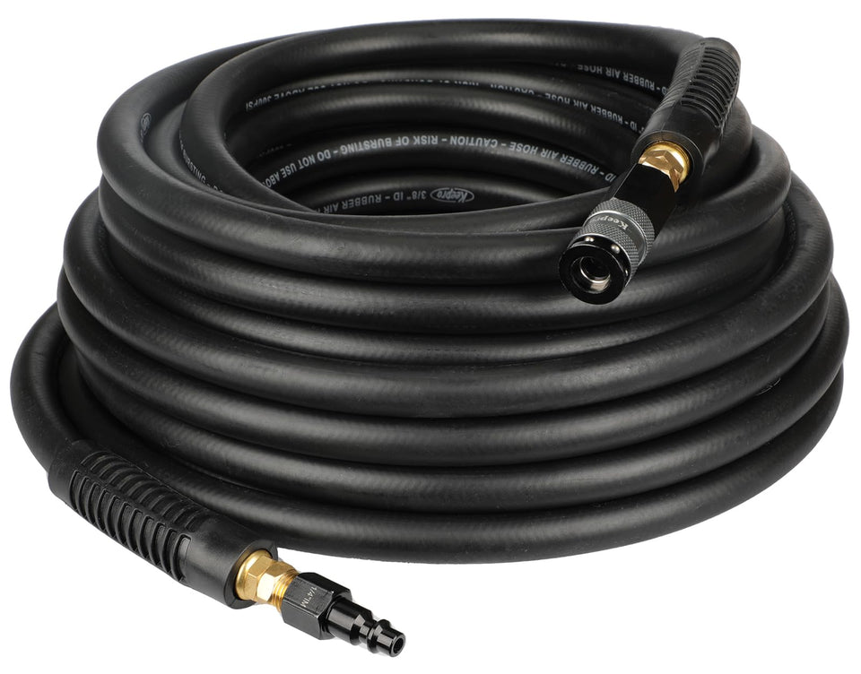 Keepro rubber air hose with 3/8 inch ID for durable, flexible pneumatic power.