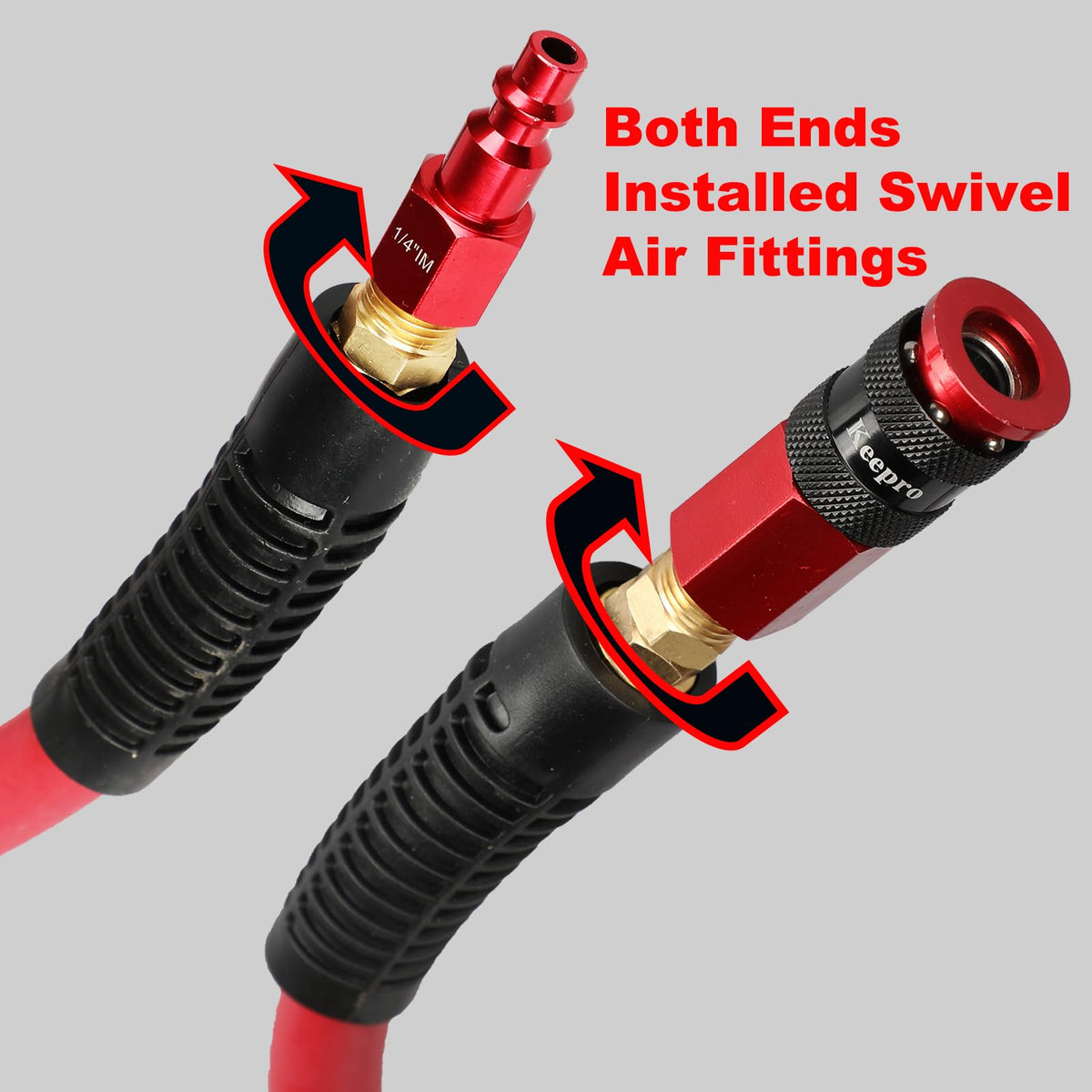 Keepro high-visibility red hose easy to spot on site.