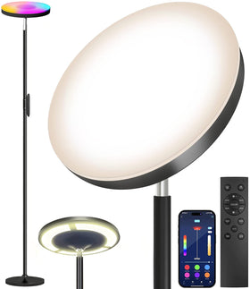 Keepsmile double side lighting floor lamp shown for versatile living room illumination